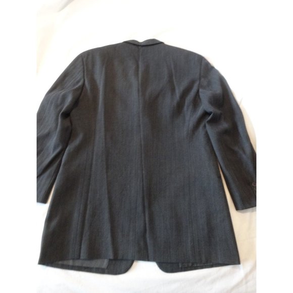 GIORGIO ARMANI Le Collezioni Made Italy Wool Slate Gray JACKET Herringbone 40R - Picture 2 of 10